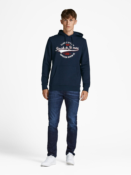 JACK&JONES Meeste džemper, WHLOGO SWEAT HOOD