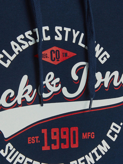 JACK&JONES Meeste džemper, WHLOGO SWEAT HOOD