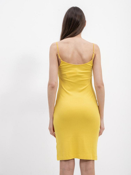 CALVIN KLEIN Летнее платье для женщин, STRAPPY TWISTED RIB