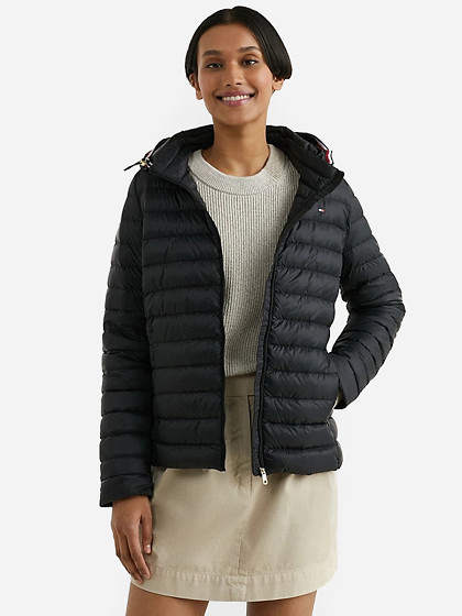 TOMMY HILFIGER Naiste demi-hooaja jakk, DOWN-FILLED HOODED ZIP-THRU