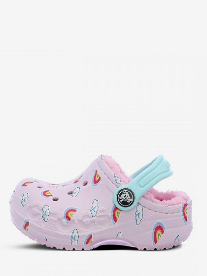 CROCS Детские шлепанцы - сабо, BAYA LINED PRINTED