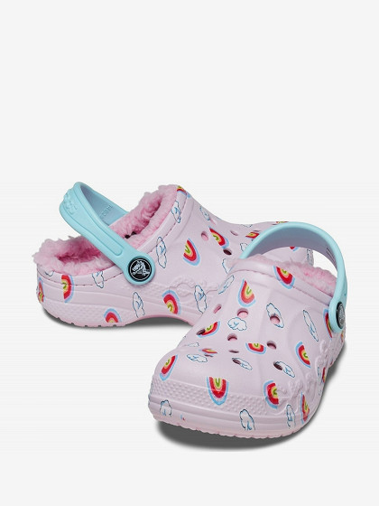 CROCS Детские шлепанцы - сабо, BAYA LINED PRINTED