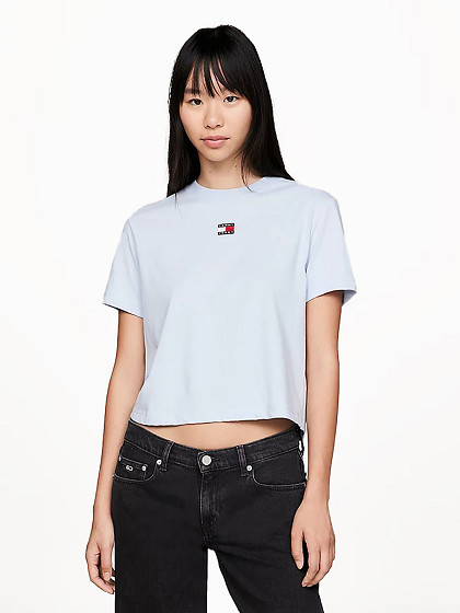 TOMMY JEANS Женская футболка, BADGE CLASSIC BOXY JERSEY T-SHIRT
