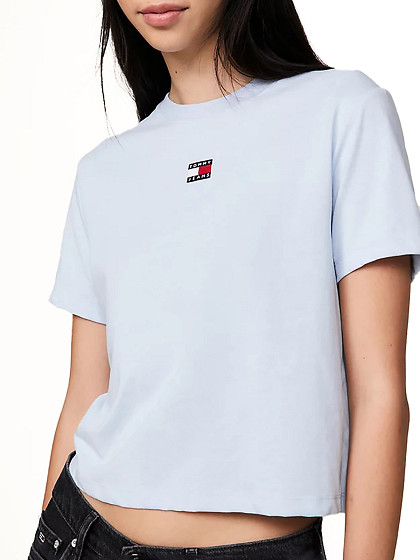 TOMMY JEANS Женская футболка, BADGE CLASSIC BOXY JERSEY T-SHIRT
