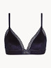 TOMMY HILFIGER Naiste rinnahoidja, LACE TRIM VELOUR UNLINED TRIANGLE BRA