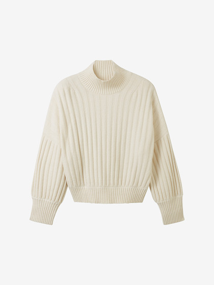 TOM TAILOR Женский свитер, KNITTED SWEATER IN A RIBBED TEXTURE