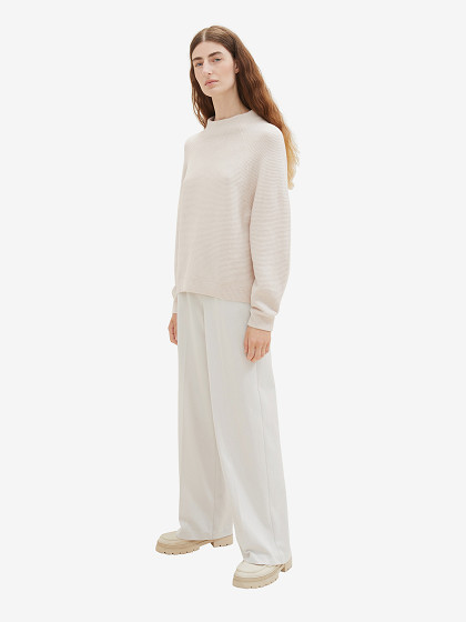 TOM TAILOR Naiste kampsun, KNITTED SWEATER WITH RAGLAN SLEEVES