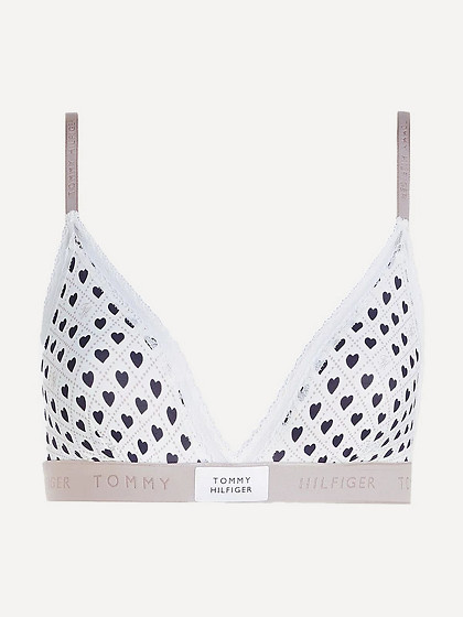 TOMMY HILFIGER Naiste rinnahoidja, TH ESTABLISHED LACE PRINT UNLINED TRIANGLE BRA