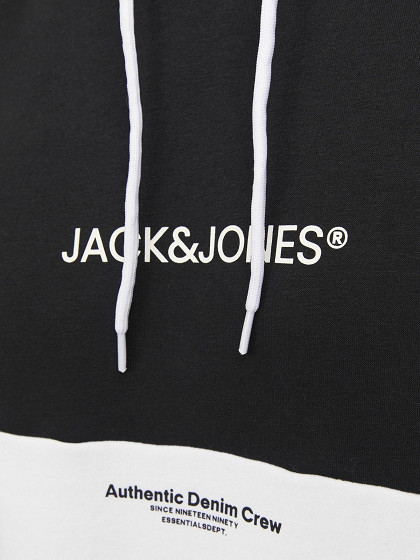 JACK&JONES Meeste džemper, JJERYDER BLOCKING SWEAT HOOD NOO