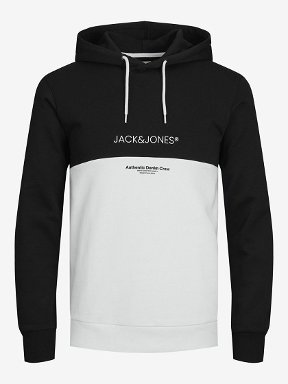 JACK&JONES Meeste džemper, JJERYDER BLOCKING SWEAT HOOD NOO