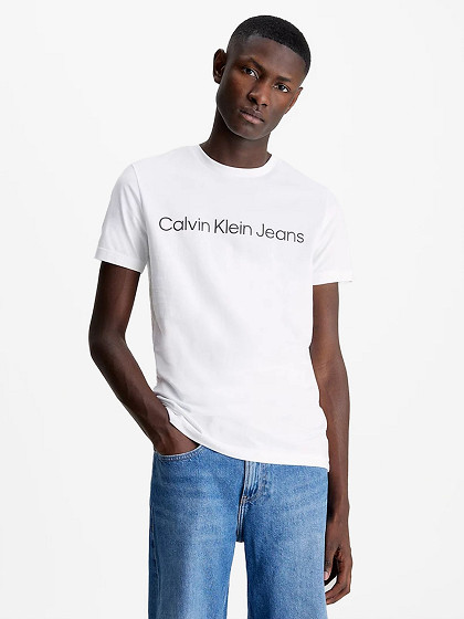 CALVIN KLEIN Мужская футболка, SLIM ORGANIC COTTON LOGO T-SHIRT CALVIN KLEIN