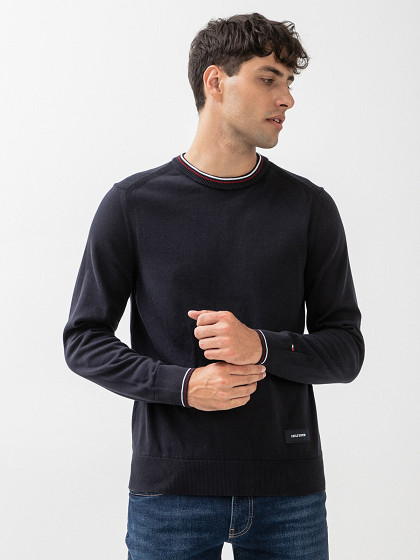 TOMMY HILFIGER Meeste kampsun, RWB COTTON CREW NECK