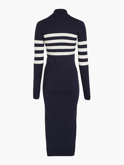 TOMMY JEANS Naiste kootud kleit, STRIPE MIDI