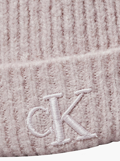 CALVIN KLEIN Женская шапка с шерстью, THICK EMBROIDERY SCARF