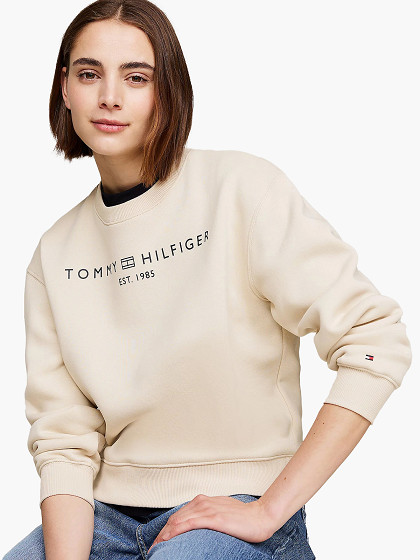 TOMMY HILFIGER Naiste džemper, MORN REG CORP LOGO C-NK