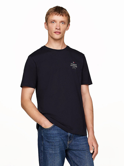 TOMMY HILFIGER Meeste lühikeste varrukatega särk, HILFIGER STACK TEE