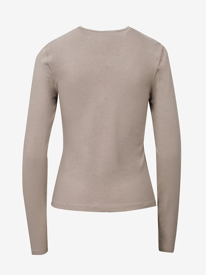 CALVIN KLEIN Naiste pikkade varrukatega T-särk, MODAL STRETCH SLIM C-NECK TOP LS