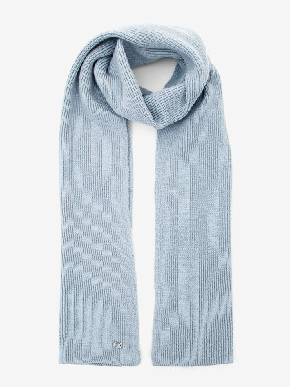 CALVIN KLEIN Villase ja kašmiiriga sall, CK METAL CHUNKY RIB HW SCARF