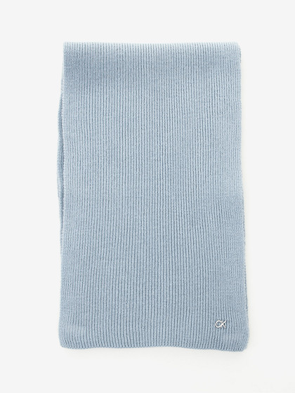 CALVIN KLEIN Villase ja kašmiiriga sall, CK METAL CHUNKY RIB HW SCARF