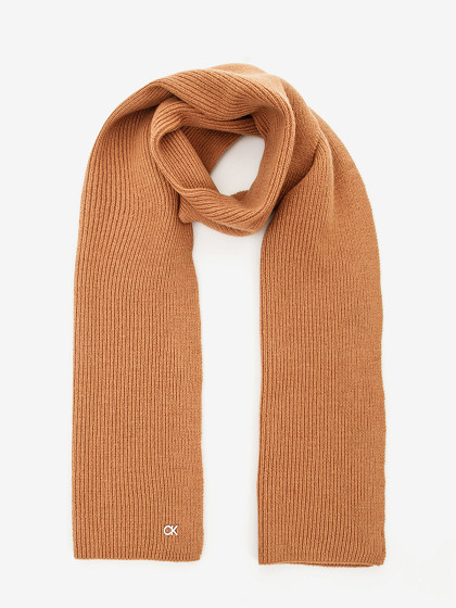 CALVIN KLEIN Villase ja kašmiiriga sall, MC METAL CHUNKY RIB HW SCARF