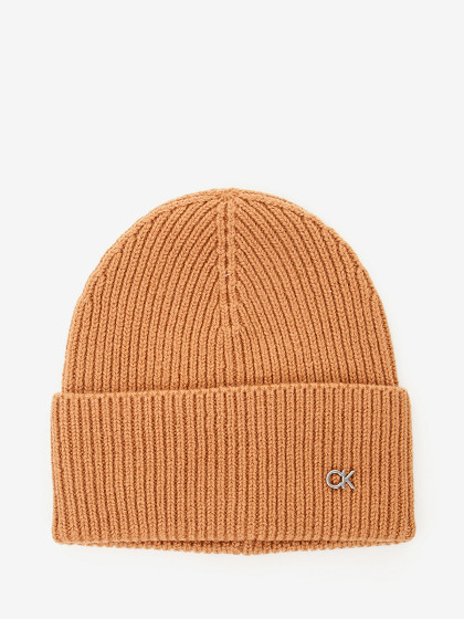 CALVIN KLEIN Müts villa ja kašmiiriga, MC METAL CHUNKY RIB BEANIE