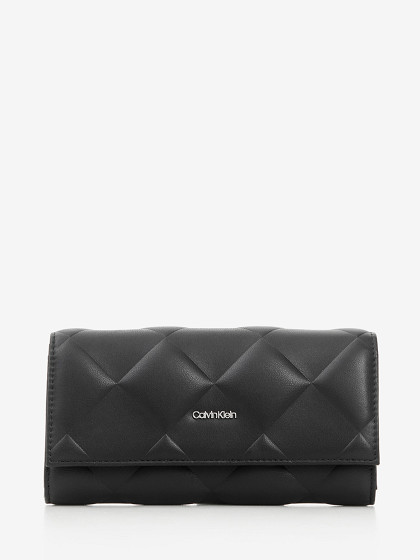 CALVIN KLEIN Naiste rahakott, DIAMOND QUILT LARGE TRIFOLD