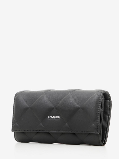 CALVIN KLEIN Naiste rahakott, DIAMOND QUILT LARGE TRIFOLD