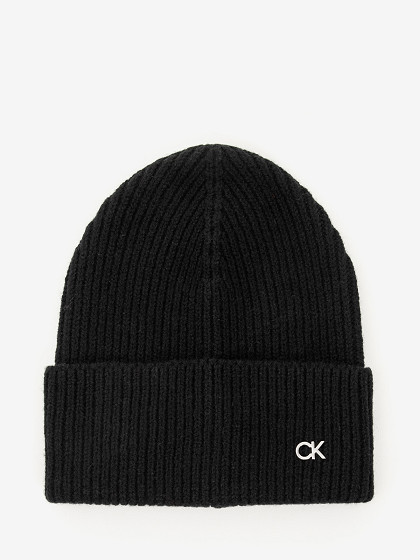 CALVIN KLEIN Шапка и шарф из шерсти и кашемира, CK METAL CHUNKY BEANIE & SCARF