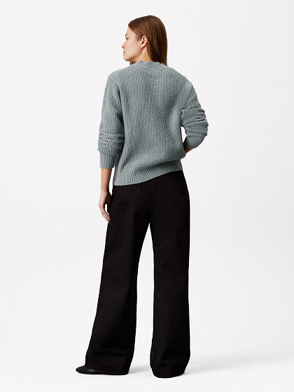 CALVIN KLEIN Naiste kampsun villaga, BOUCLE RIB C-NK RELAXED SWEATER