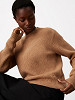 CALVIN KLEIN Naiste kampsun villaga, BOUCLE RIB C-NK RELAXED SWEATER